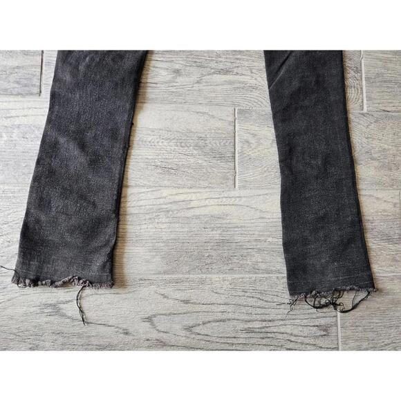 Boy's Youth Waimea Stacked Fit Denim Black Jeans Pants Size 18 Distressed - Picture 11 of 13